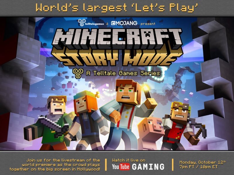 Minecraft: Story Mode - A Telltale Games Series to Livestream World's Largest Let's Play
