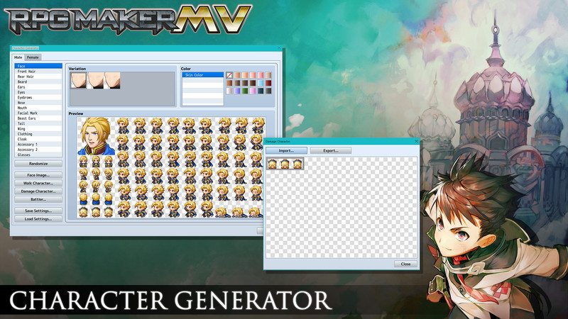 rpg maker mv more character generator parts