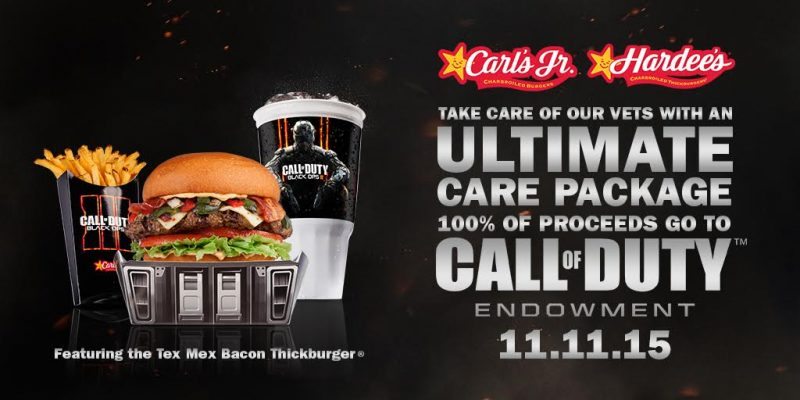 Carl's Jr. and Hardee's Announce Veteran's Day Promotion on Call of Duty: Black Ops III