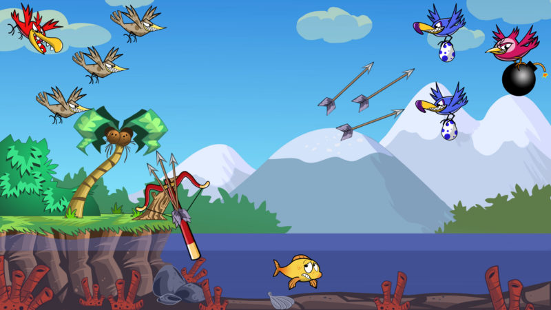 ARROWS & SPARROWS Mobile Slingshot Shooter Helps You Prevent Goldie from Becoming Bird Food