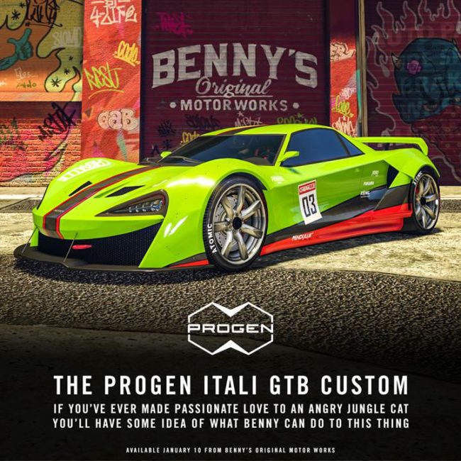GTA Online Progen Itali GTB Custom Now Available