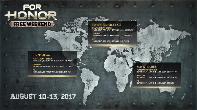 For Honor Free Weekend August 10-13 Lets You Join the Clash on All Platforms