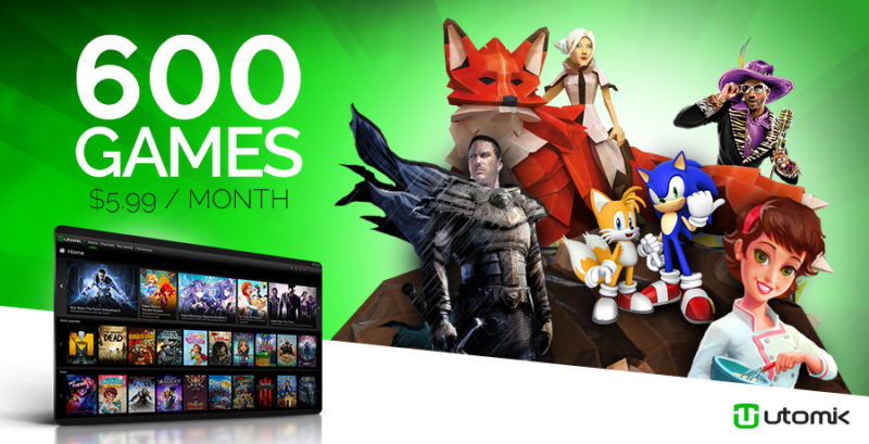 Utomik is First Subscription Gaming Platform to Reach 600 Games