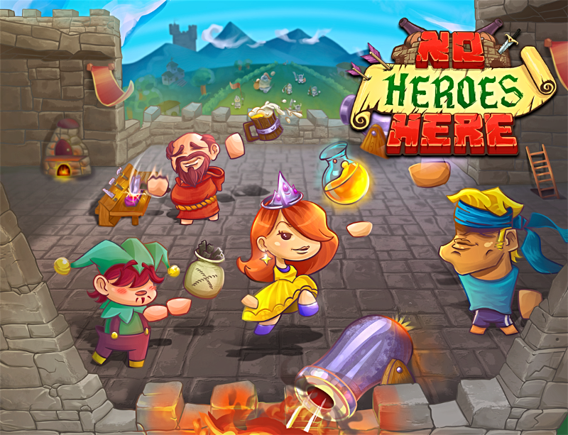 NO HEROES HERE 2D Castle Defense Game Releasing for PC Oct. 3