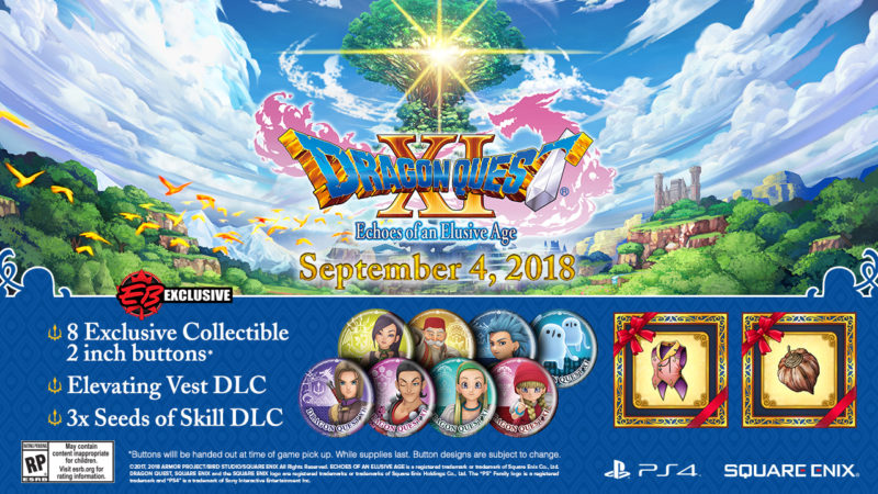 DRAGON QUEST XI Pre-Order Exclusives Available Via GAMESTOP and AMAZON