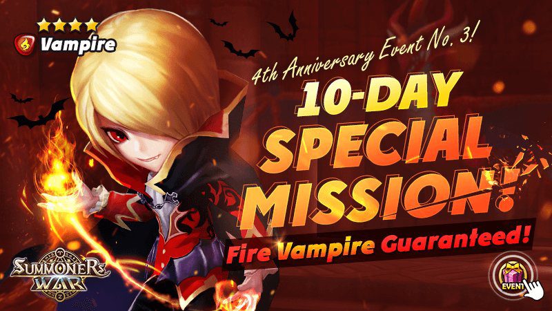 SUMMONERS WAR Fire Vampire Unlock Event Now Live