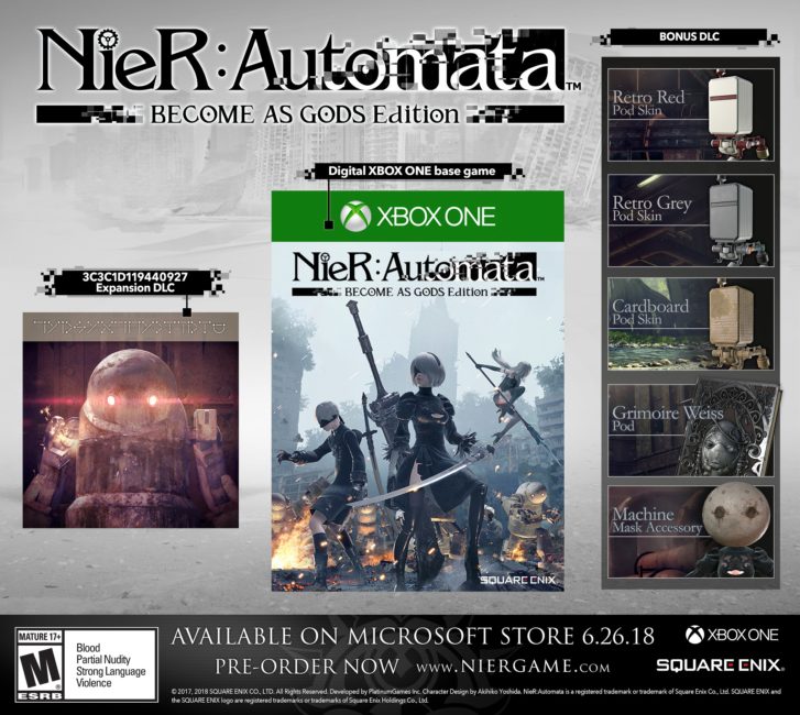 E3 2018: NIER:AUTOMATA Critically-Acclaimed Action RPG Coming Digitally to Xbox One
