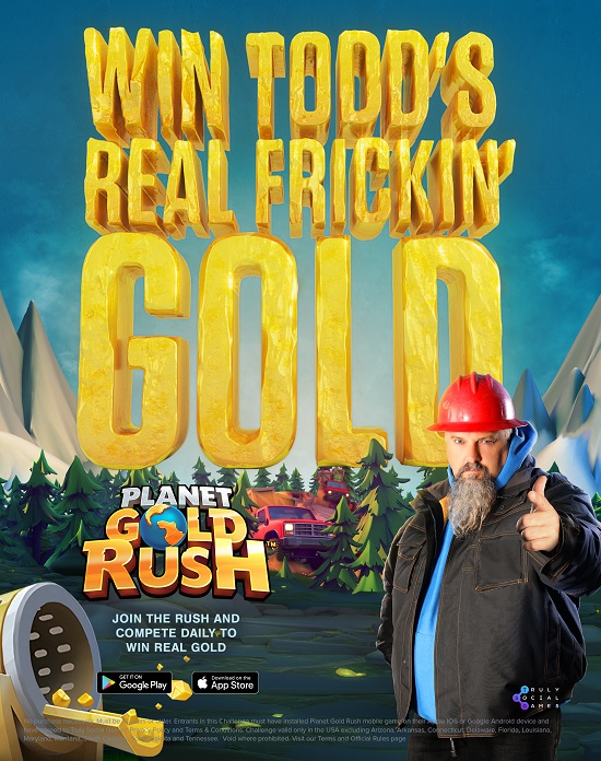 Reality Star Todd Hoffman Giving Away His Own Gold to Players of Hit Mobile Game PLANET GOLD RUSH