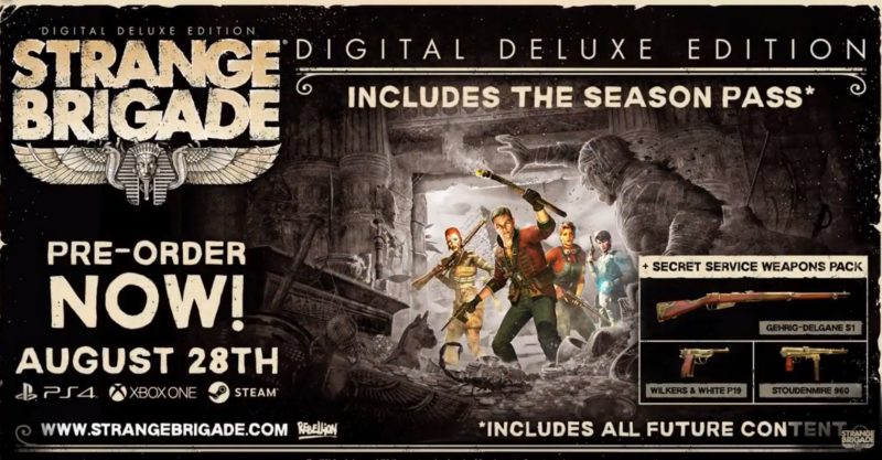 STRANGE BRIGADE Announces Season Pass Details and Releases New Trailer