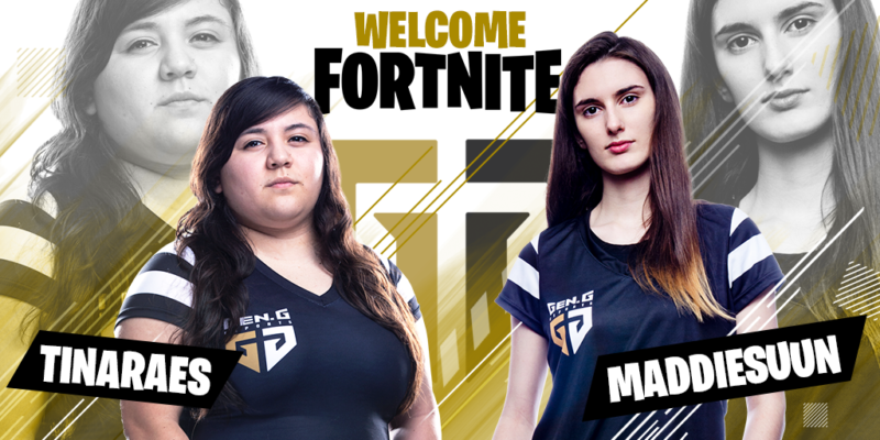 Gen.G eSports Launches FORTNITE Team with TINARAES & maddiesuun