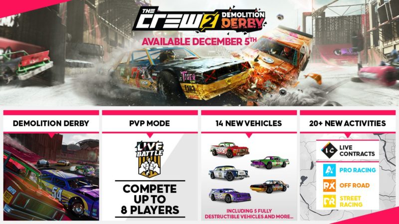 THE CREW 2 to Welcome Second Free Major Update DEMOLITION DERBY on Dec. 5