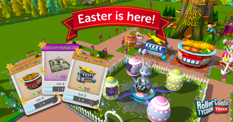 RollerCoaster Tycoon Touch New Easter Update Kicks Spring into High Gear