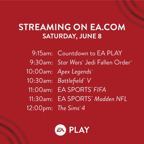 EA Reveals its EA PLAY 2019 Livestream Lineup Giving Fans More of What They Want - the Games