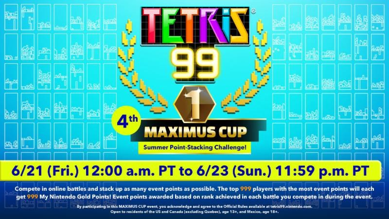 Nintendo News: Will you be one of the Top 999 players in the Tetris 99 4th MAXIMUS CUP?