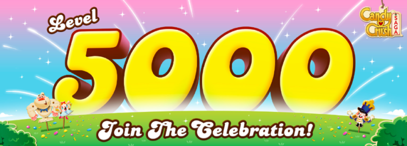 Candy Crush Saga Celebrates 5000th Level Milestone with New in-game Event Starting Saturday