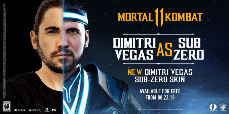 Mortal Kombat 11 Signature Sub-Zero Themed Character Skin Revealed for International DJ Dimitri Vegas