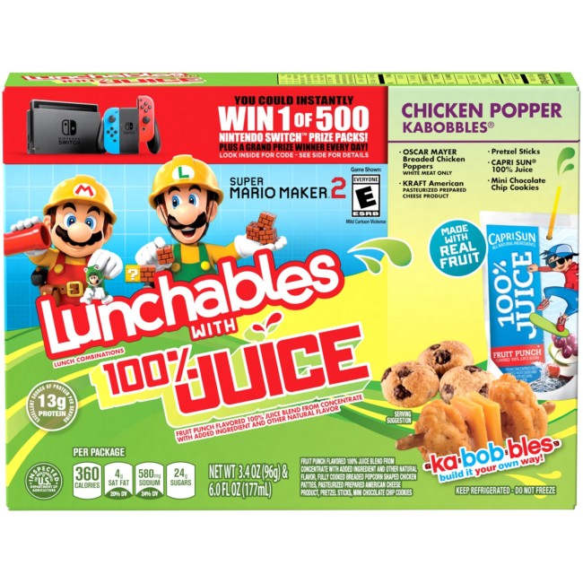 Nintendo Powers Up LUNCHABLES Lunch Combinations Just in Time for Back-To-School Season