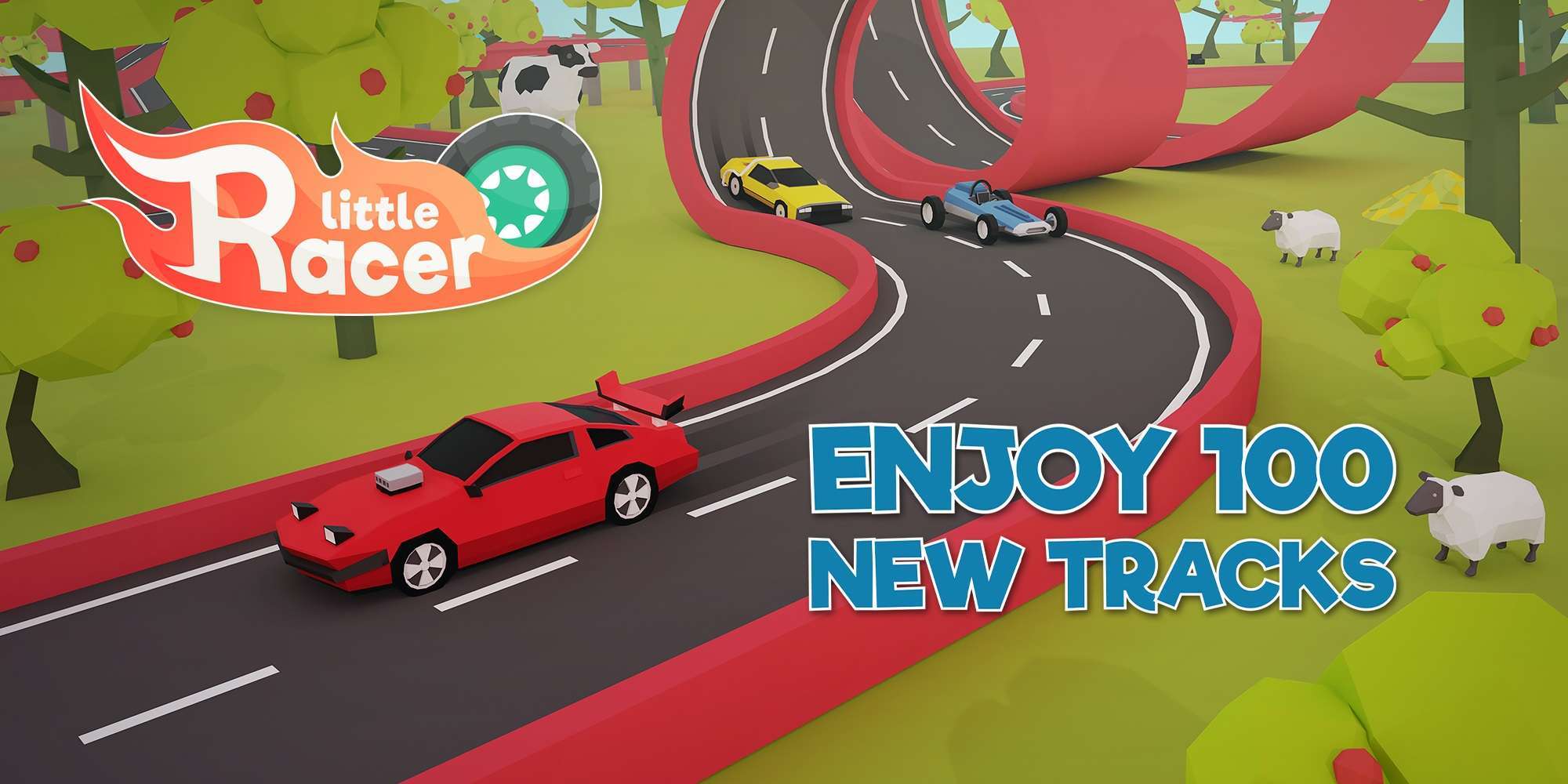 LITTLE RACER Nintendo Switch Racing Game New Mega-Update Includes 100 New Free Tracks