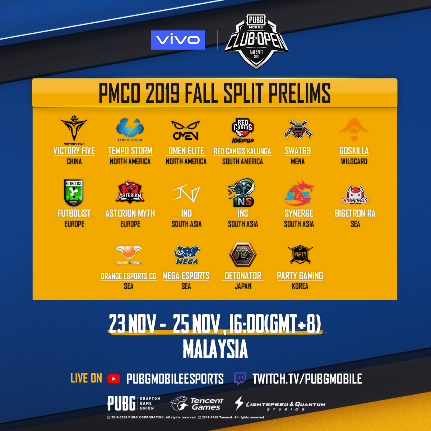 PUBG MOBILE Club Open 2019 Fall Split Qualifying Teams Revealed Ahead of Prelims