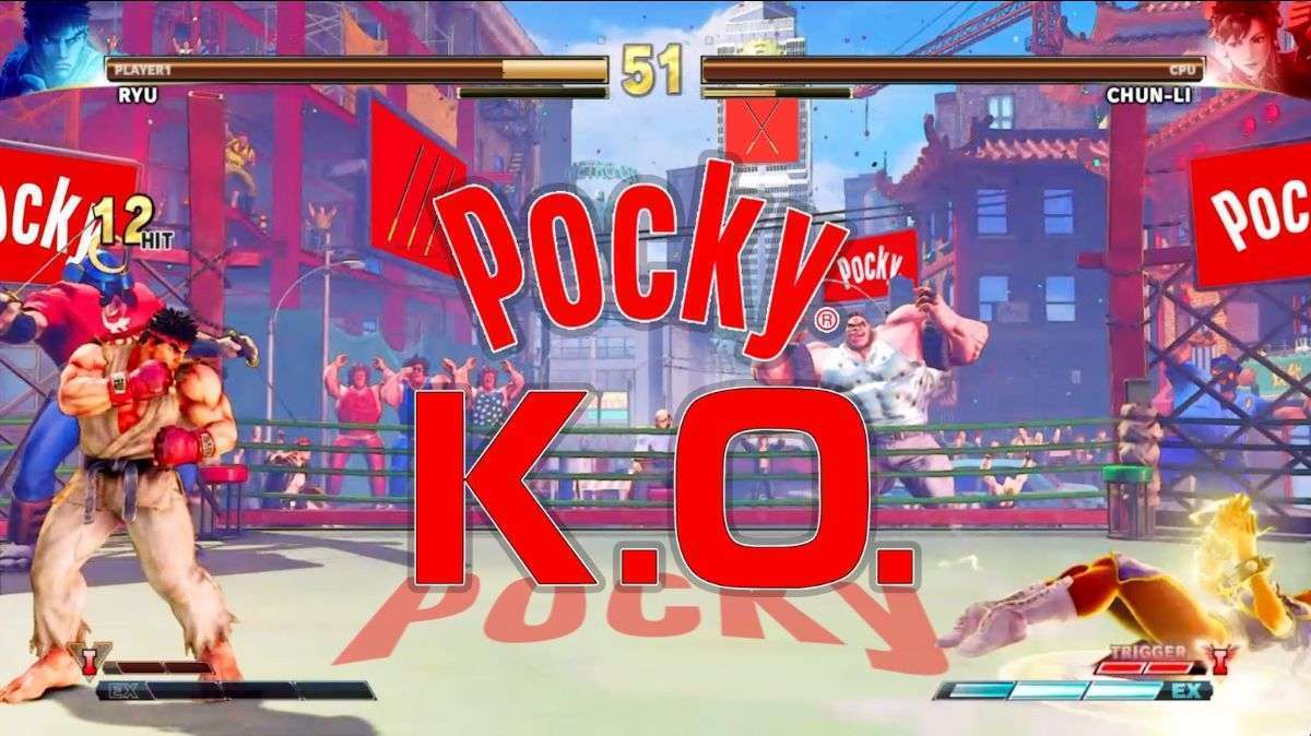 STREET FIGHTER V Reveals Pocky Themed UI for Pocky K.O. Challenge and Capcom Cup