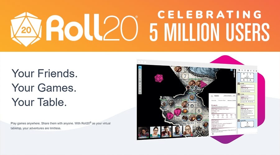Roll20 Finds Critical Success with 5 Million Users