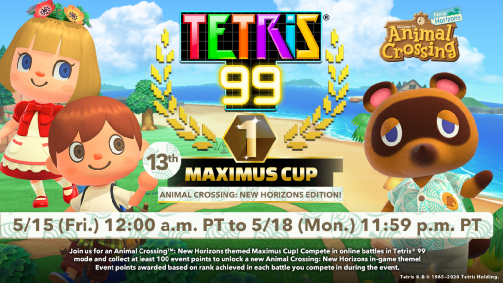 Animal Crossing: New Horizons Visits Tetris 99