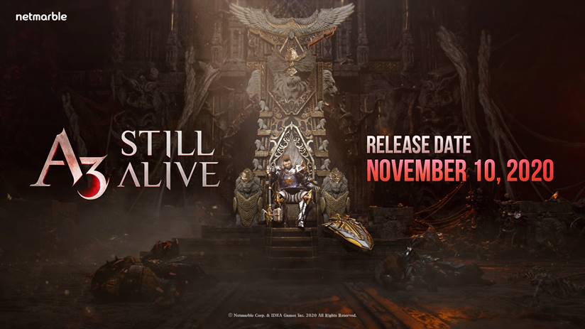 A3: STILL ALIVE Dark Fantasy Open World RPG by Netmarble Launches Nov. 10