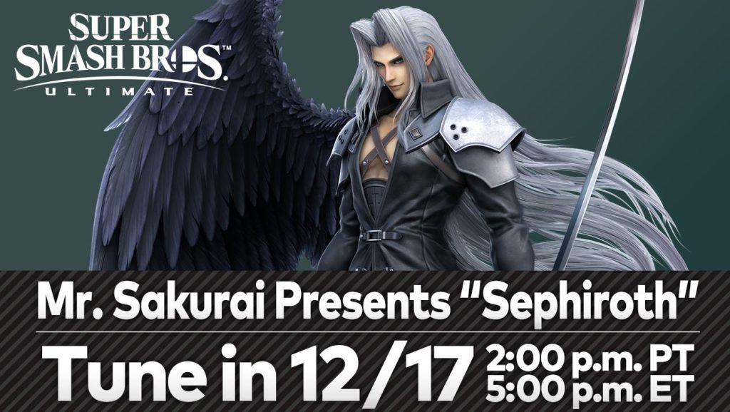 SEPHIROTH from the FINAL FANTASY Series Slices His Way into SUPER SMASH BROS. ULTIMATE as a Playable DLC Fighter