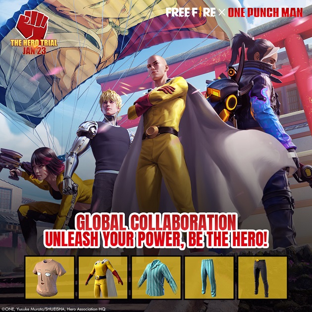 FREE FIRE Players Unleash their Inner Hero in One-Punch Man Crossover Event