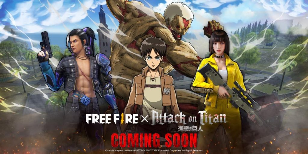 Attack on Titan Breaks Down Walls and Invades the World of FREE FIRE in Newest Crossover