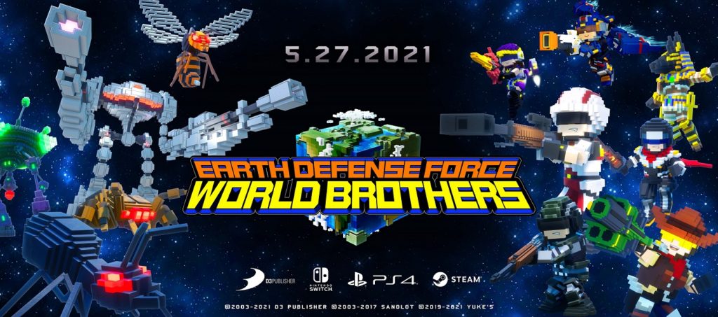 EARTH DEFENSE FORCE: WORLD BROTHERS Sets Digital Debut for Global Markets on May 27 for Nintendo Switch, PS4, and Now PC