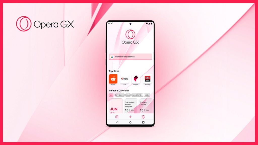 World’s First Mobile Browser for Gamers Opera GX Launches during E3 2021
