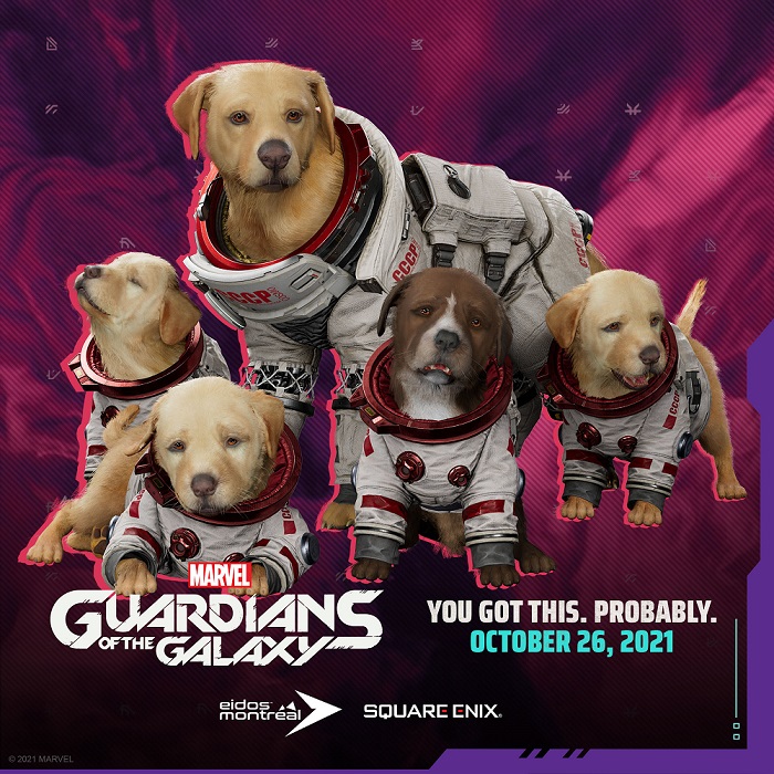 MARVEL’S GUARDIANS OF THE GALAXY New Cutscene Features COSCMO the Space Dog