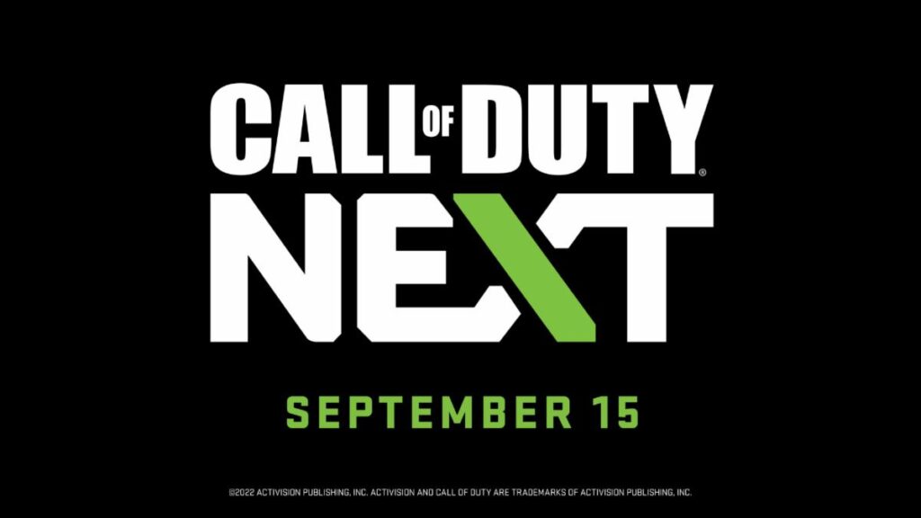 Call of Duty: Next Franchise Showcase to Broadcast Sept. 15