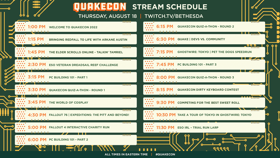 QuakeCon 2022: Schedule and Details Revealed