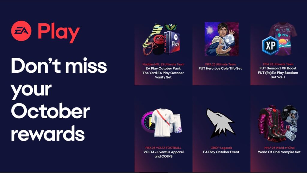 EA Play Sports Game Rewards for October