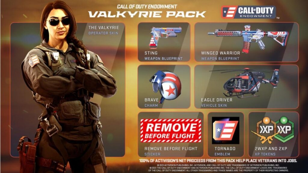 Call of Duty: Modern Warfare II and Call of Duty: Warzone 2.0 Lets You Support Veterans with the Call of Duty Endowment Valkyrie Pack