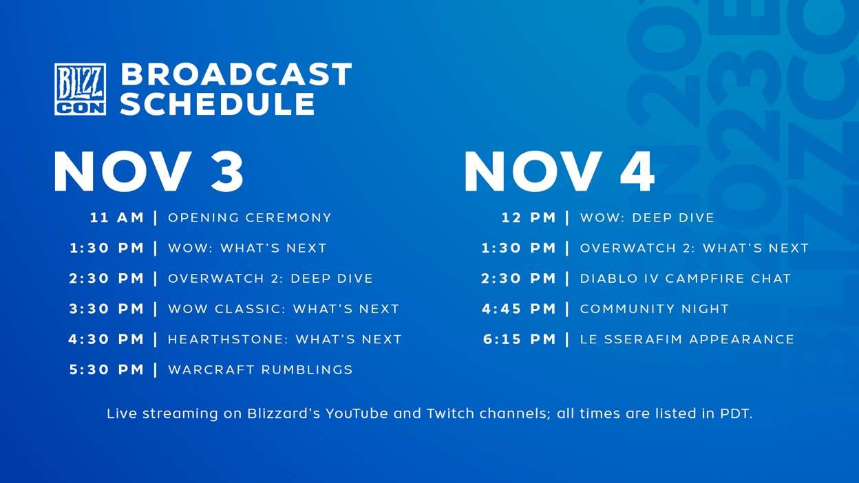 Tune in Live to the BlizzCon 2023 Broadcast on November 3-4