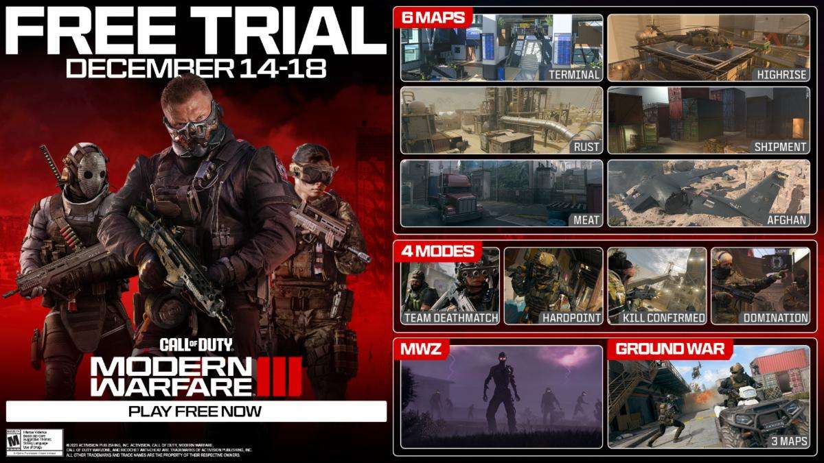 Call of Duty: Modern Warfare III Season 1 Free Trial Starts Tomorrow, December 14-18