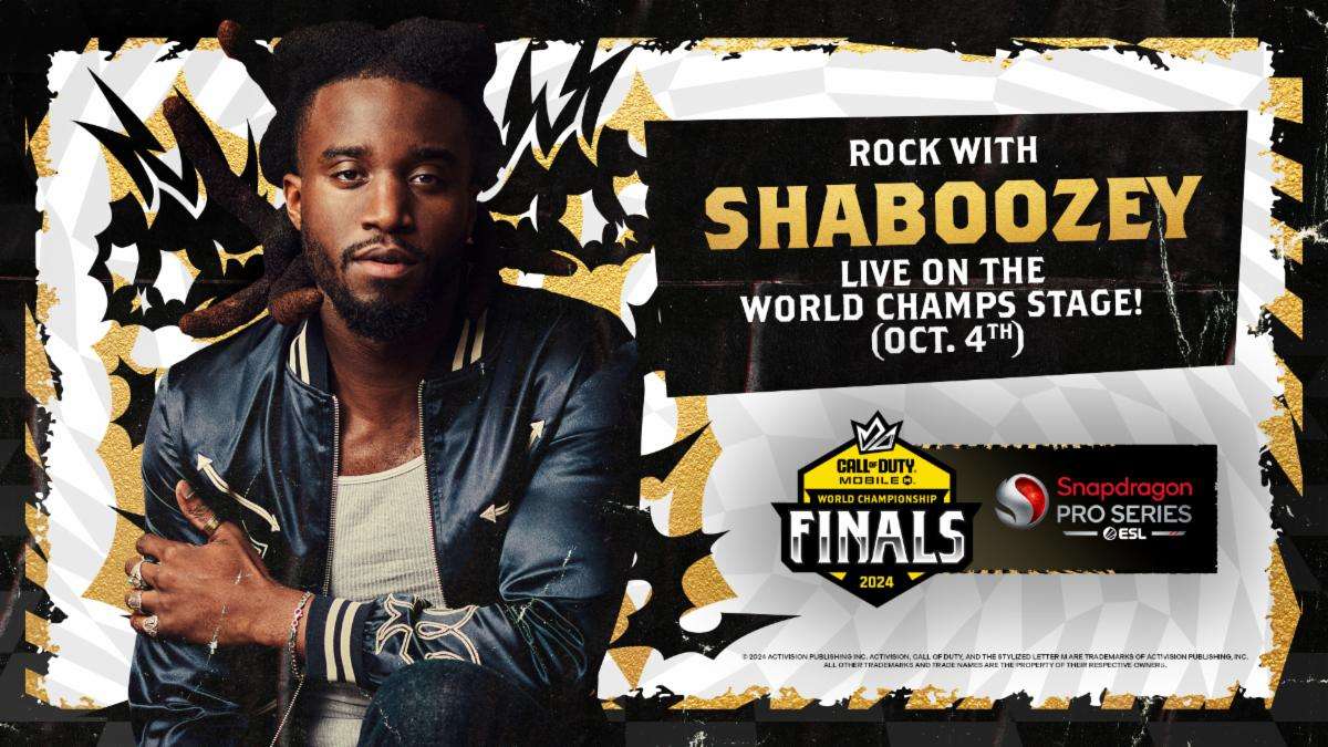 On October 4th, Call of Duty: Mobile World Championship Finals to Kick Off with Hitmaker Shabooze