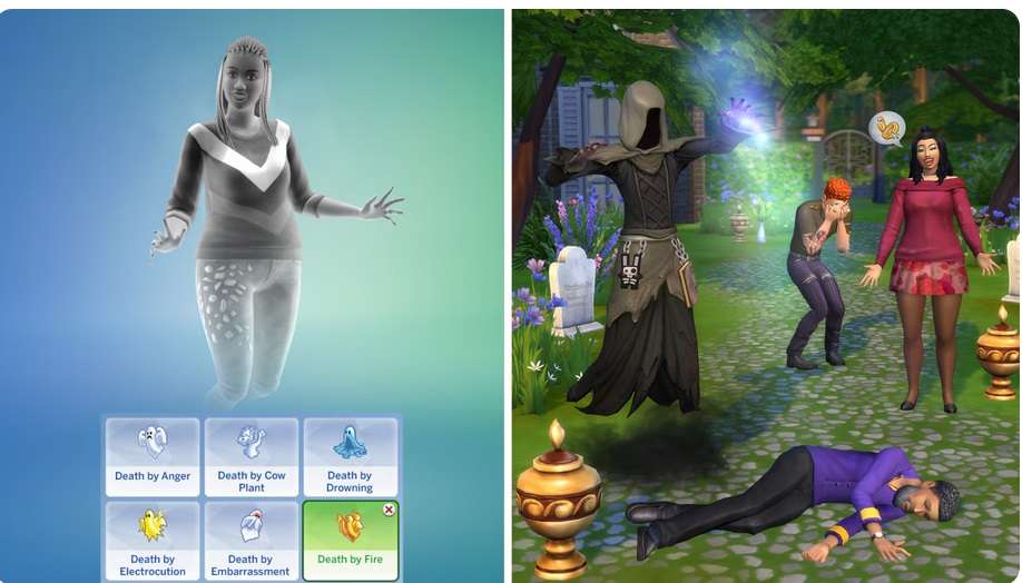 Customizable Ghosts and Grieving Styles in The Sims 4 Base Game Update Now Available