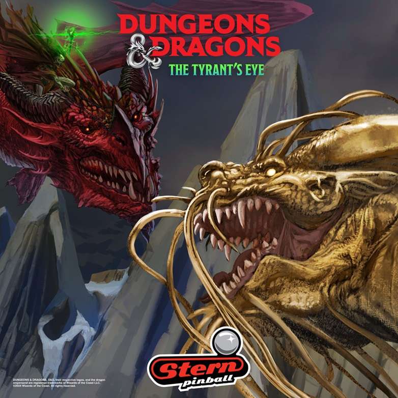 Stern Pinball's Dungeons & Dragons: The Tyrant's Eye Pinball Machine is Now Available