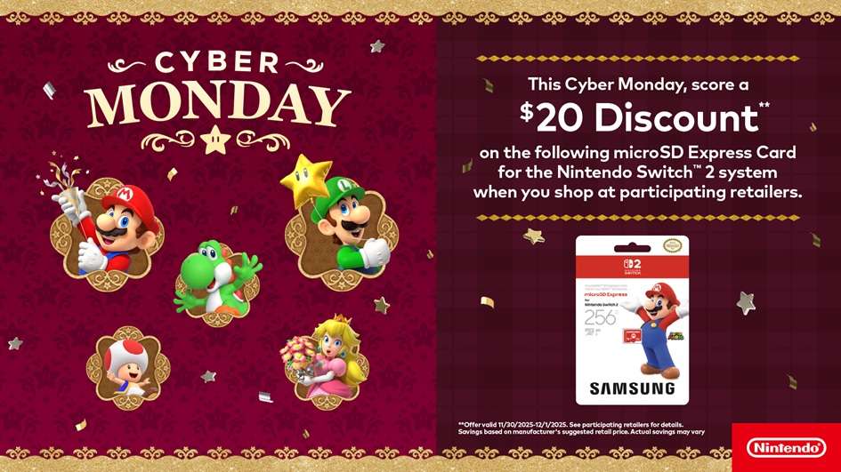 Black Friday and Cyber Monday 2025 Holiday Offers Announced by Nintendo